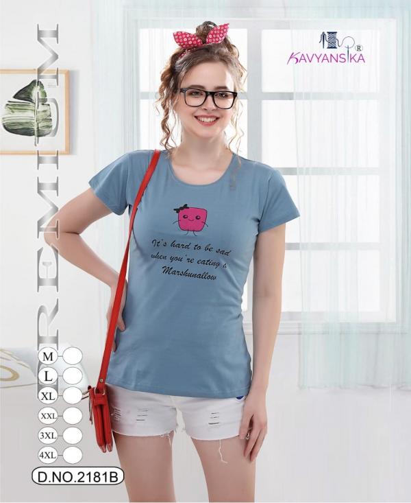 Kavyansika 2181 Stylist Casual Wear Cotton T Shirt